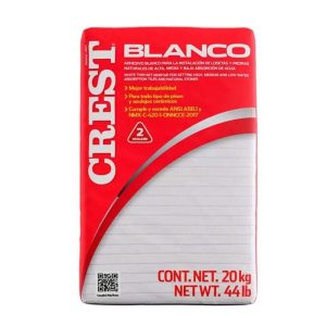 Pegazulejo Crest Blanco 20 kg - Tonelada